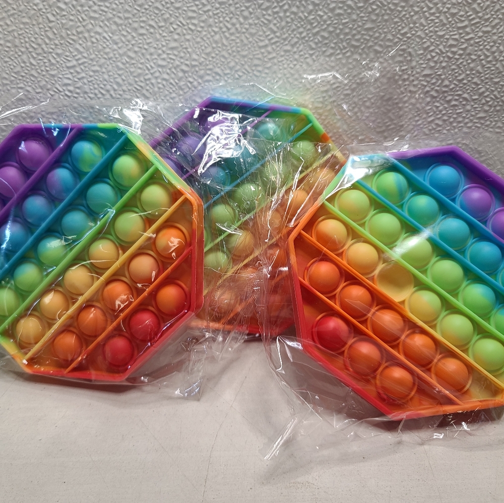 3 Pack Fidget Bubble Popper Octagon Shaped